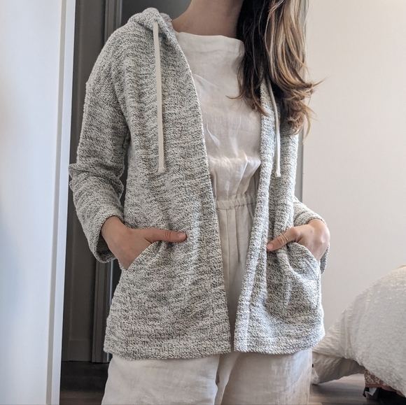 Roots hooded knit cardigan, beach cover up - Picture 1 of 8
